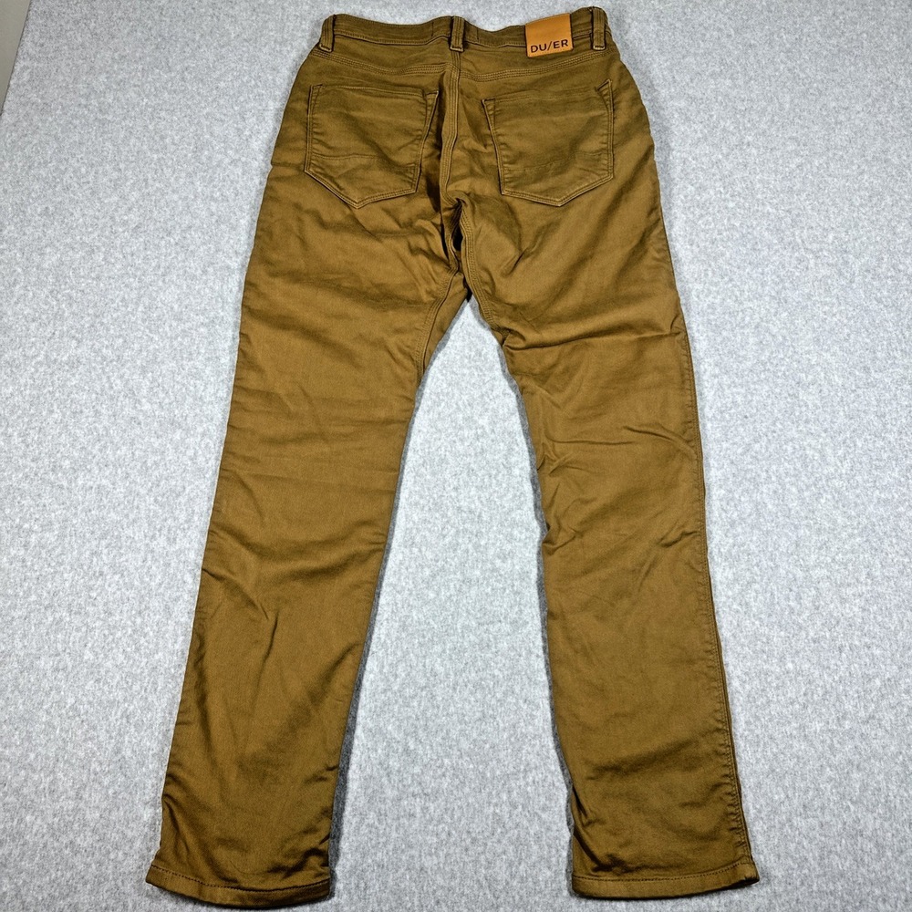 DU/ER No Sweat N2X Relaxed Taper Pants Stretch 30x32 Men's Khaki Chino DUER - Picture 12 of 15